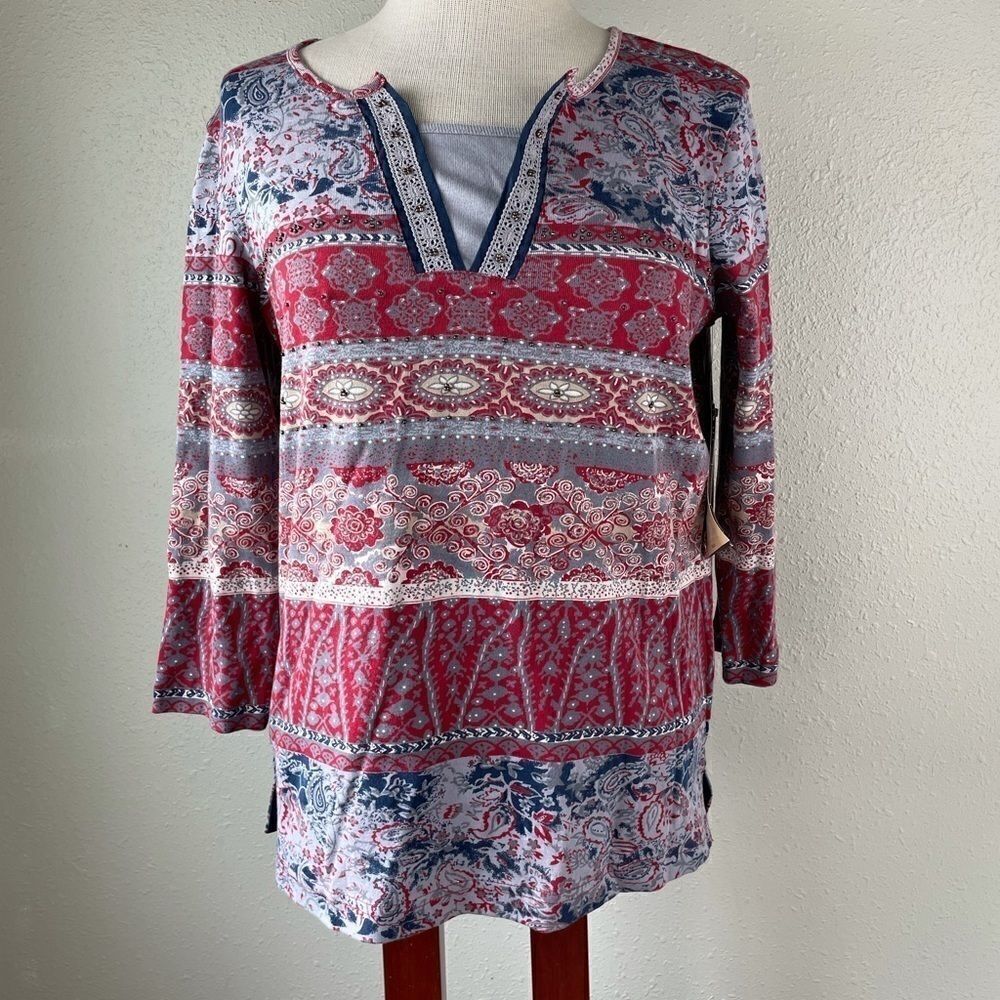NWT Multiples Boho Style Top Size M
